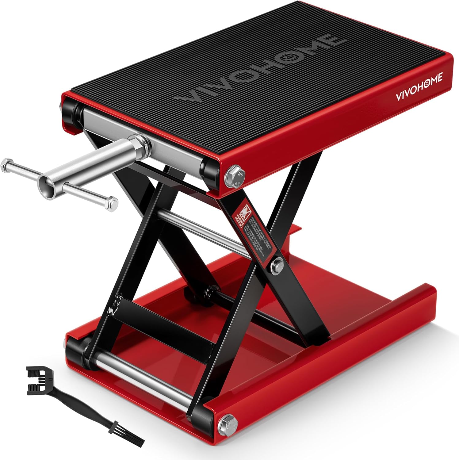 VIVOHOME 1100 LBS Motorcycle Lift Scissor Jack, Wide Deck Adjustable S