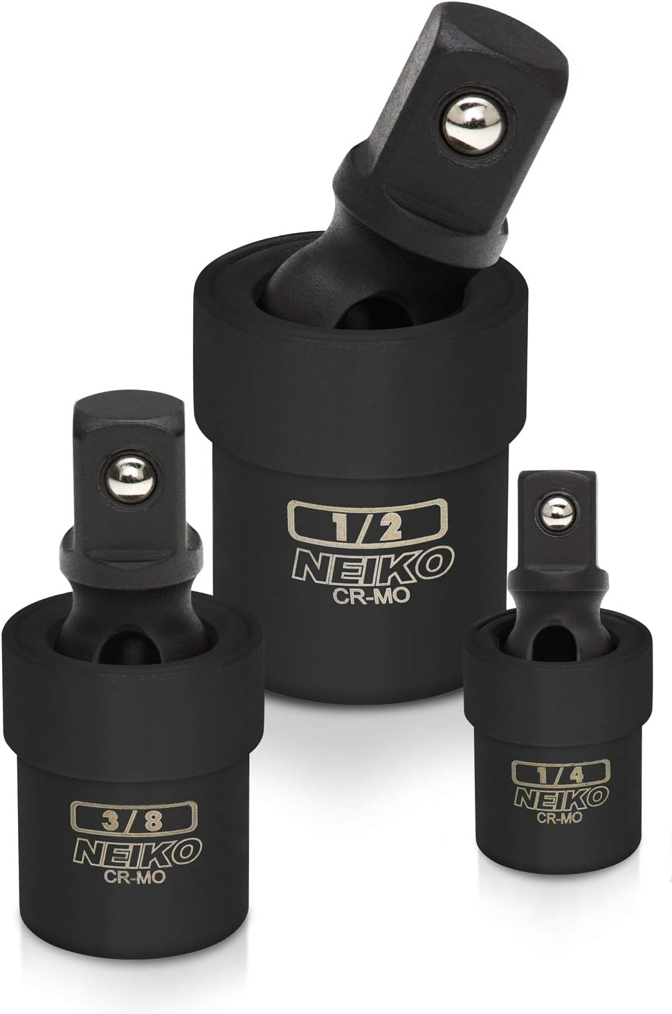 NEIKO 02486A Impact Universal Joint Swivel & Extension Set, 3-Piece Cr