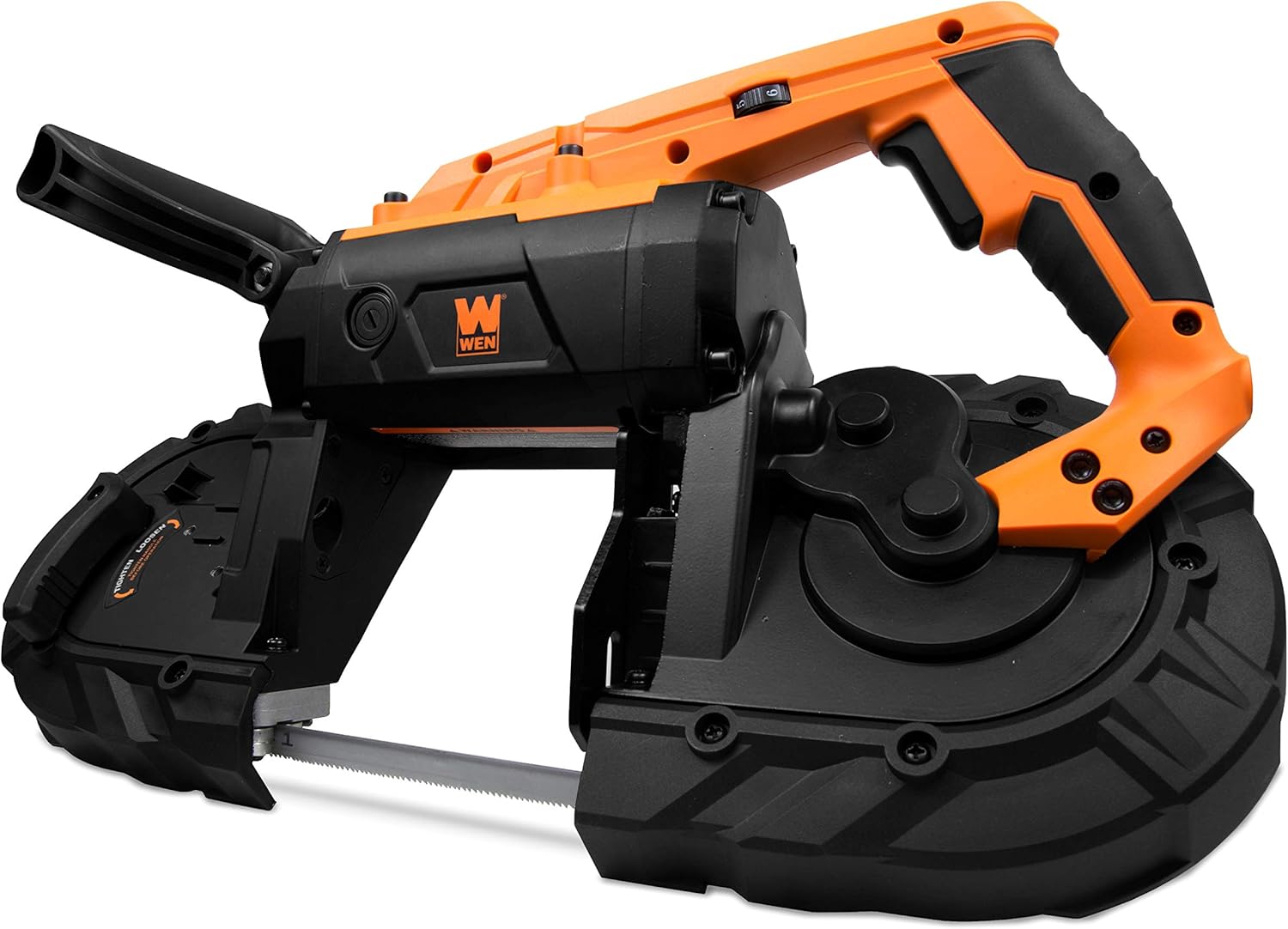 WEN 94396 10-Amp Portable Band Saw, Variable Speed Handheld for Metal 