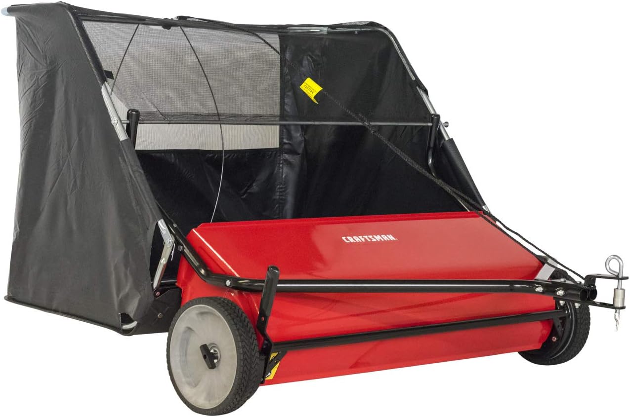 CRAFTSMAN CMXGZBF7124266 42-Inch Hi-Speed Tow Lawn Sweeper, 22 cu.ft.