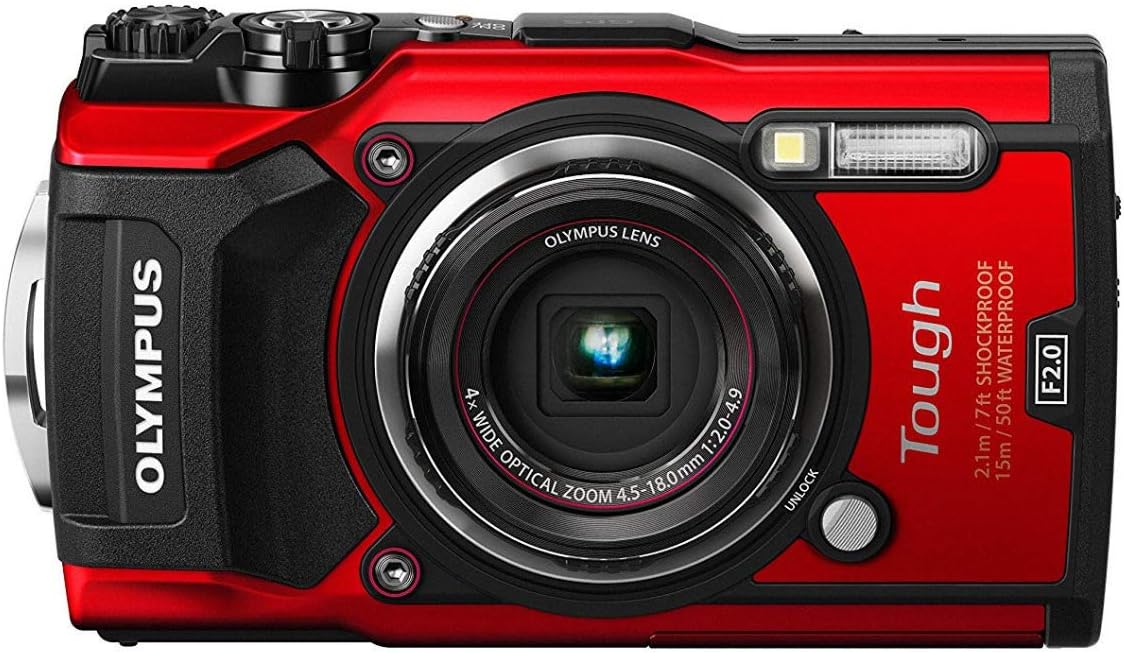 OM SYSTEM Olympus TG-6 Red Underwater Camera: Waterproof, Freeze Proof