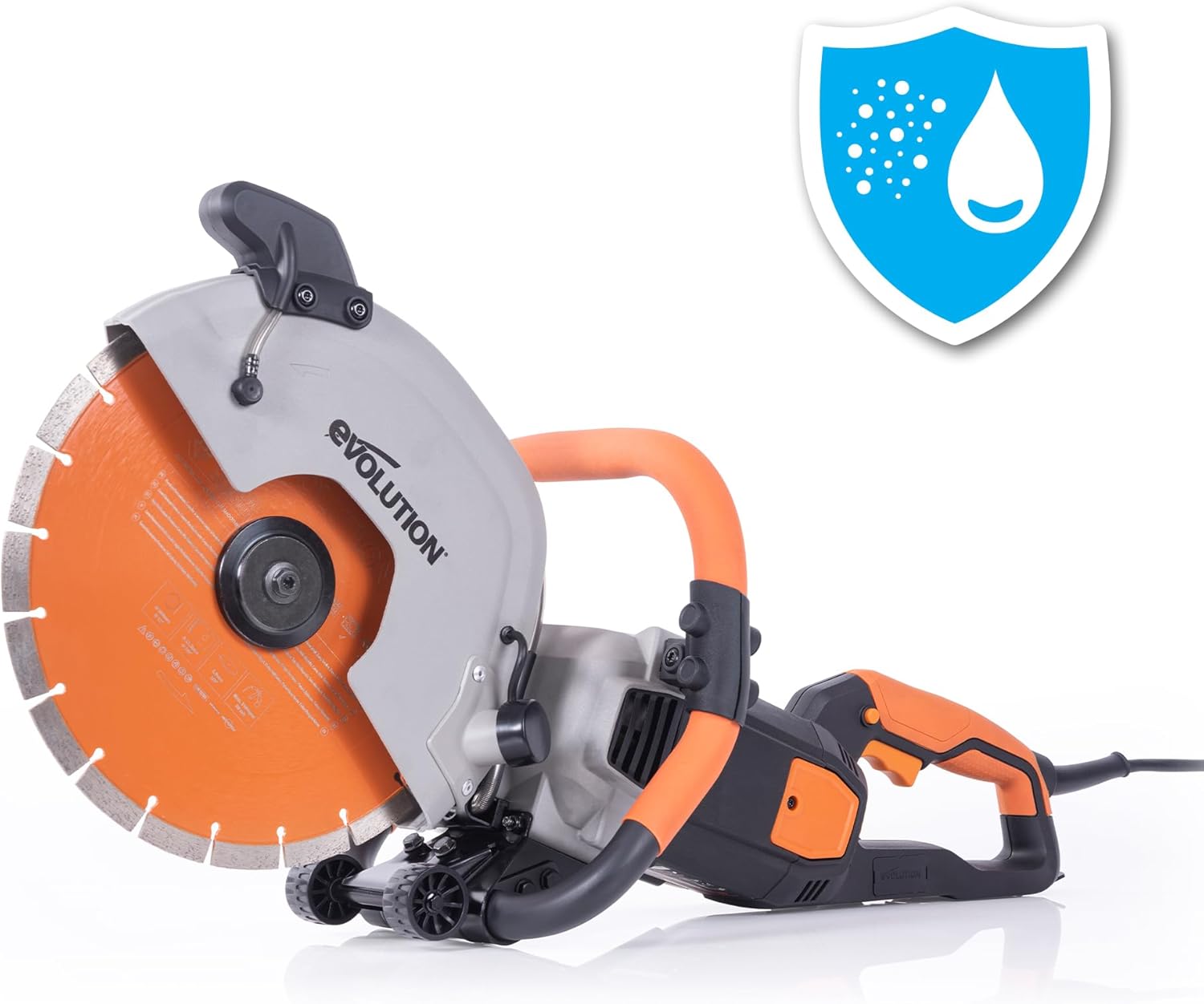 Evolution R12DCT 12-Inch Electric Concrete Saw with Water Fed Dust Sup