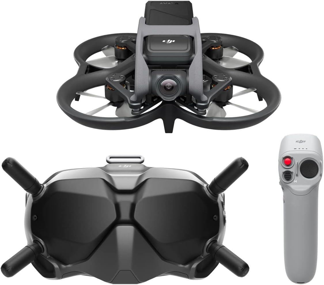 DJI Avata Fly Smart Combo (Goggles V2) FPV Drone: 4K Video, 155° FOV, 