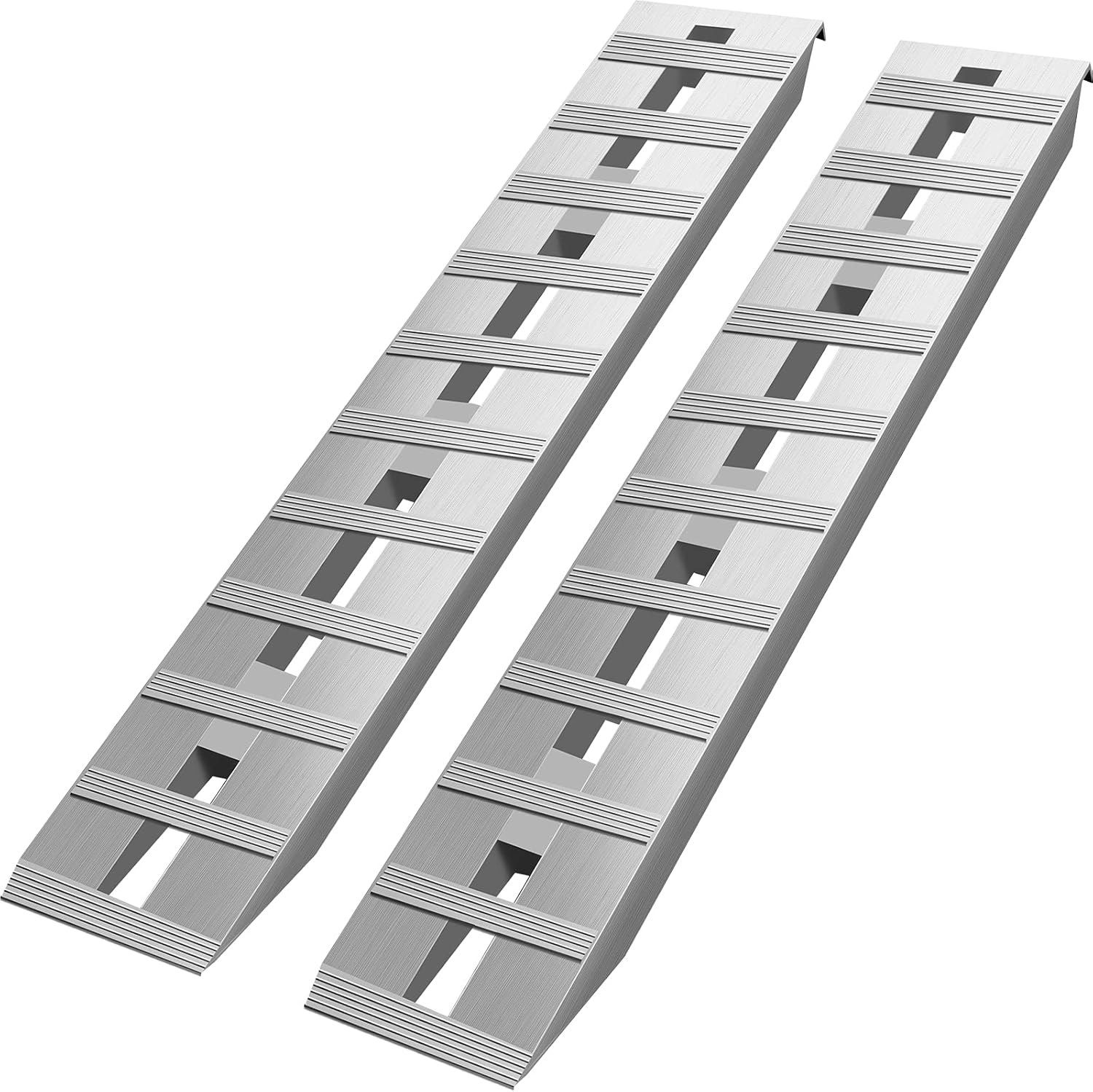 VEVOR Heavy-Duty Aluminum Ramps (2 Pcs), 6000LBS, 60"L x 12"W, Top Hoo