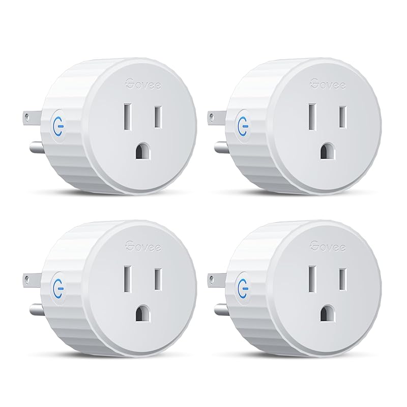 Govee Smart Plug 4-Pack: WiFi Outlet for Alexa & Google Assistant, Tim