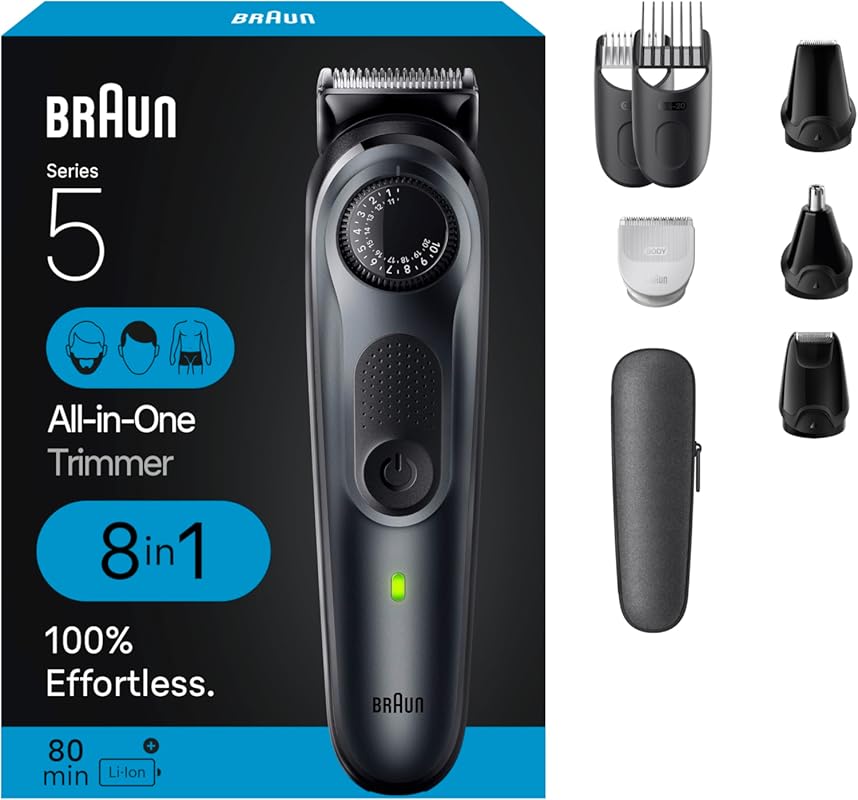 Braun All-in-One Style Kit Series 5, 8-in-1 Trimmer for Men with Ultra