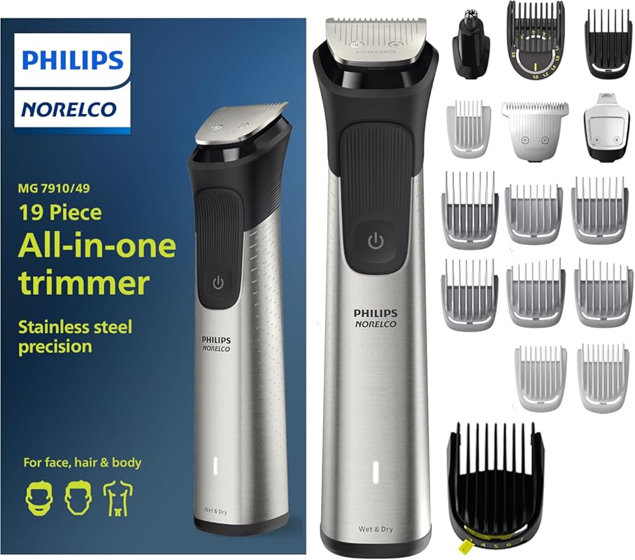 Norelco Philips Multigroom 7000 Series All-in-One 19-Piece Grooming Ki