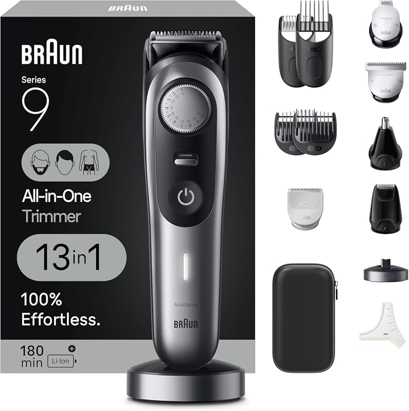 Braun Series 9 All-in-One Multi Grooming Kit, 13-in-1 Beard, Body, Hai