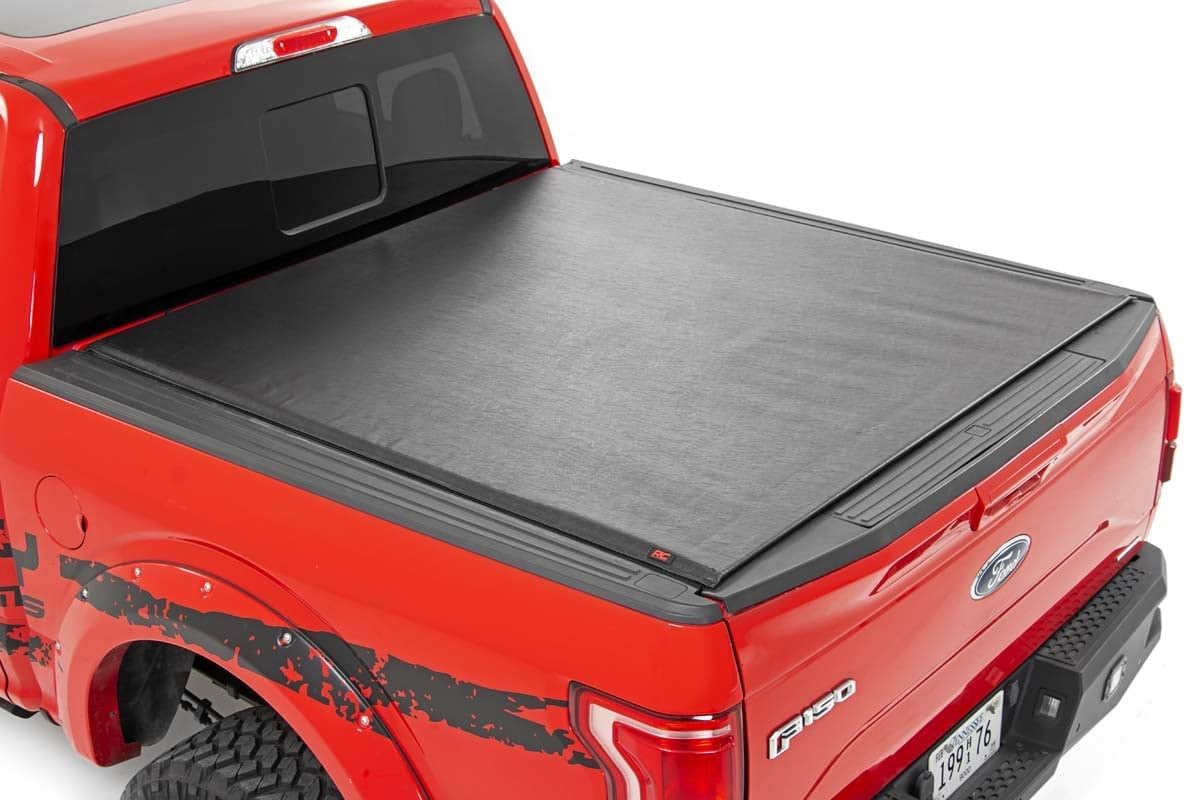 Rough Country Low-Profile Soft Roll-Up Tonneau Cover for Ford F-150, L