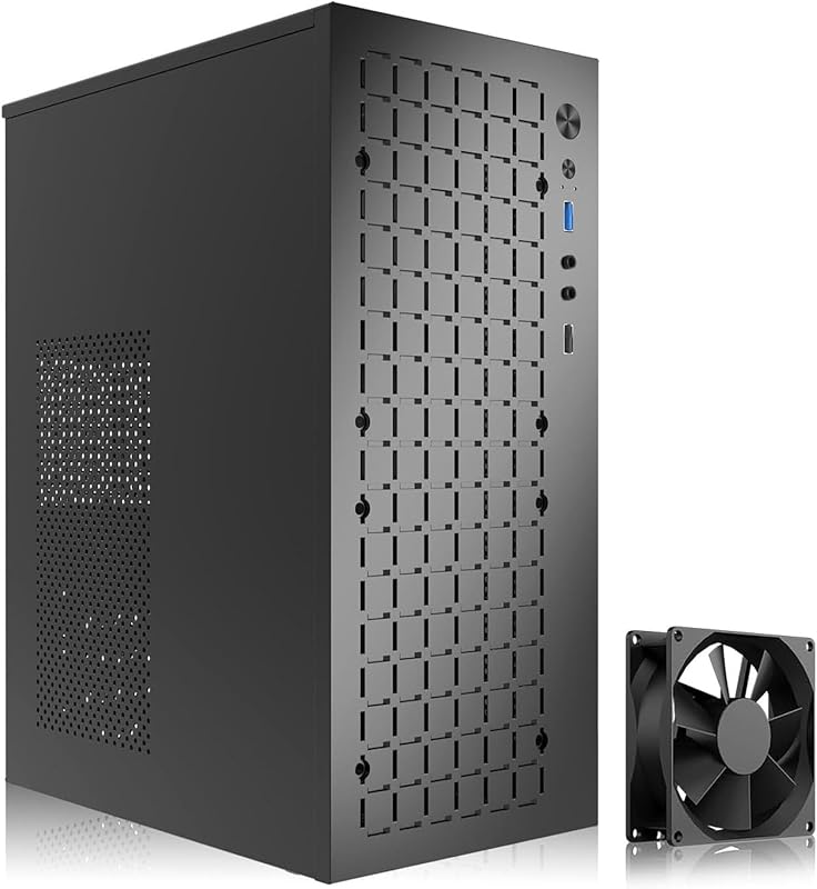 Slim High Airflow Micro ATX Case: MATX/Mini-ITX Support, USB 3.0, 80mm