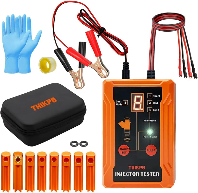 THIKPO Universal Fuel Injector Tester & Cleaner Kit: 8 Pulse Modes for