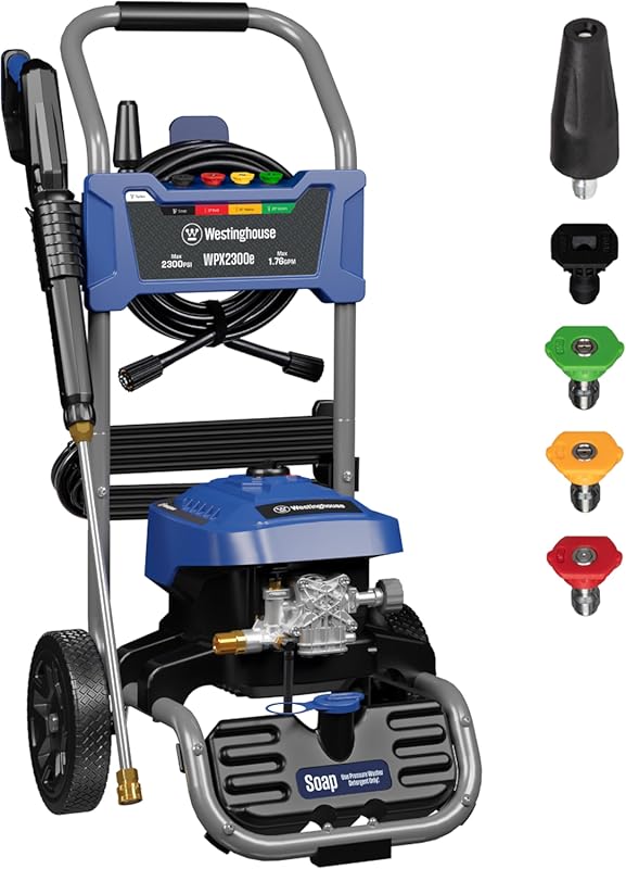 Westinghouse WPX2300e Electric Pressure Washer, 2300 PSI, 1.76 GPM, In