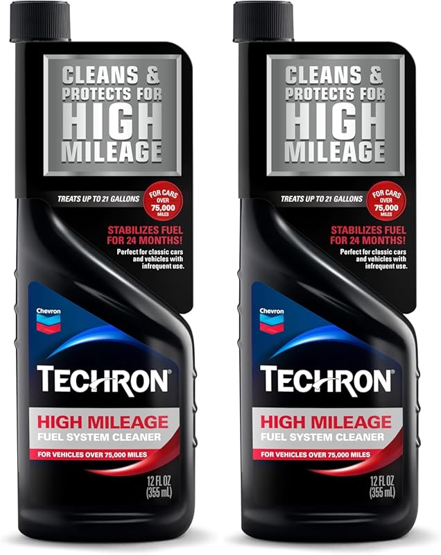 Chevron Techron High Mileage Fuel System Cleaner (2-Pack) - 12 oz for 