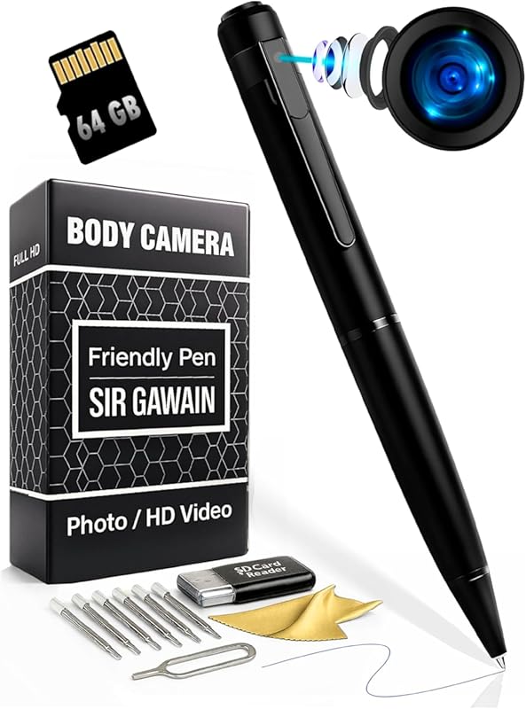 SIRGAWAIN 2025 Model Premium Body Camera Pen 1080p Full HD Video & Pho