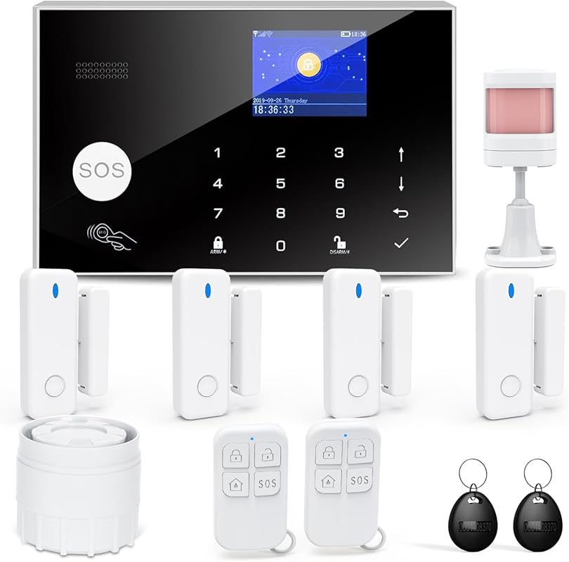 Tuya Wireless WiFi Home Security System (11 Pieces), No Monthly Fee, W