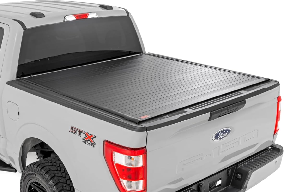 Rough Country Aluminum Hard Roll-Up Tonneau Cover for Ford F-150 (2015