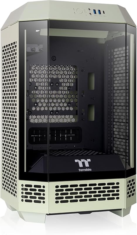 Thermaltake Tower 250 Matcha Green Mini-ITX Tower: Dual Chamber, 2x120