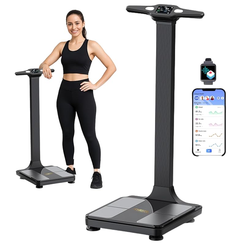 Homerz Pro Max Smart Scale: Bend-Free Body Composition Scale with Hand