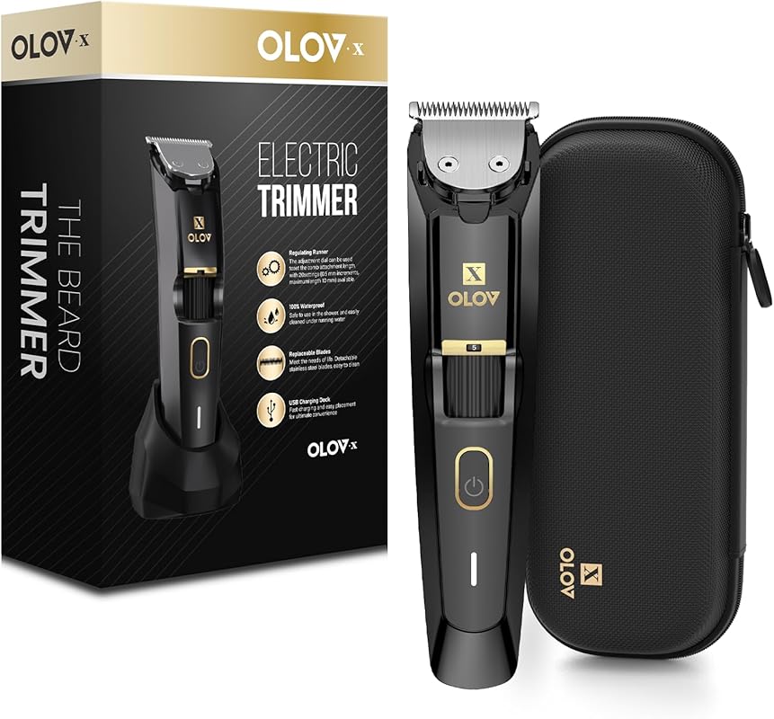 Premium Men's All-in-One Beard Trimmer with Precision Dial, 20 Length 