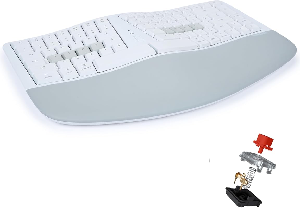 KINESIS mWave Quiet Ergonomic Keyboard for Mac: Bluetooth/USB, Program