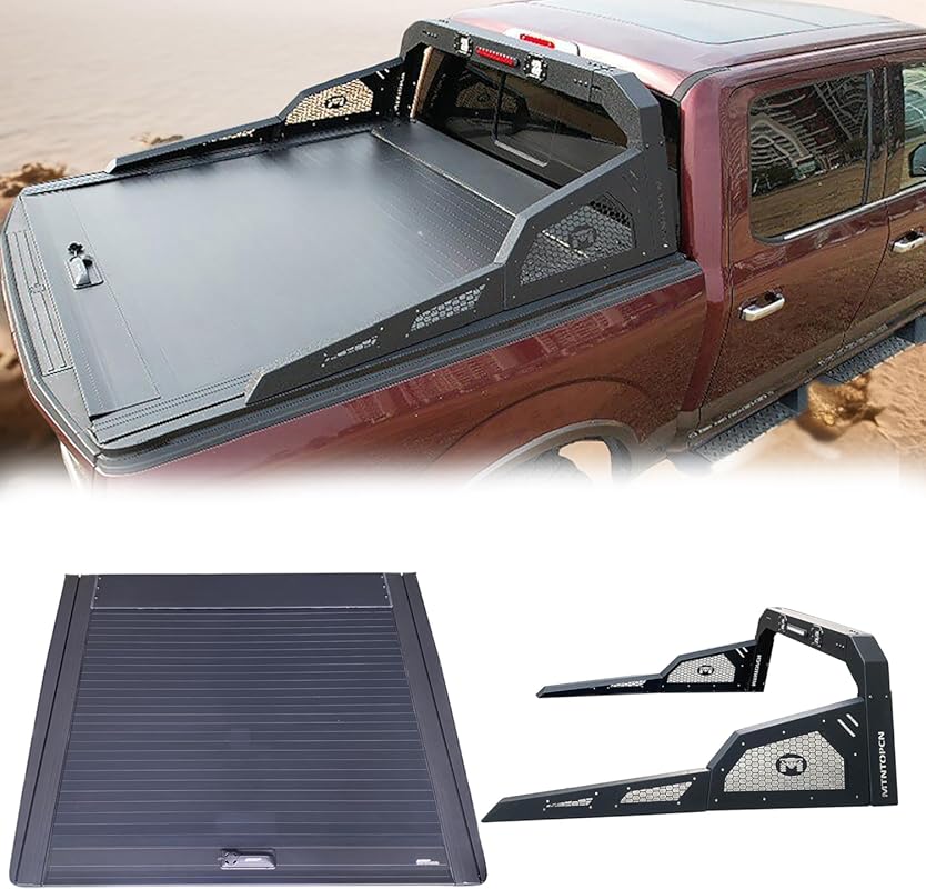 OMP Offroad Aluminum Hard Tonneau Cover & Tactical Roll Bar for 2015-2