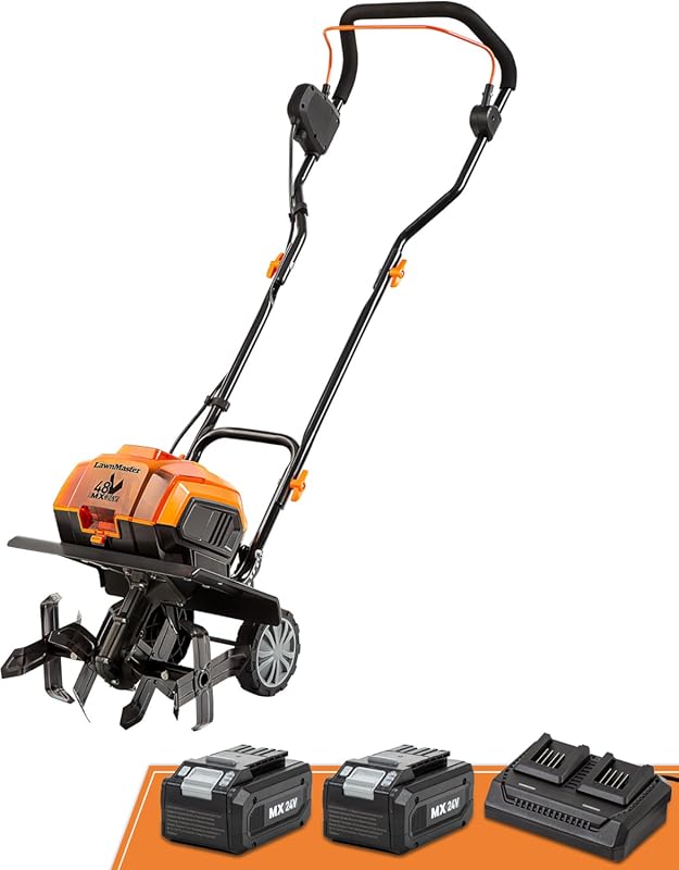 LawnMaster Brushless 48V MAX Cordless Tiller Cultivator CLTE4814 with