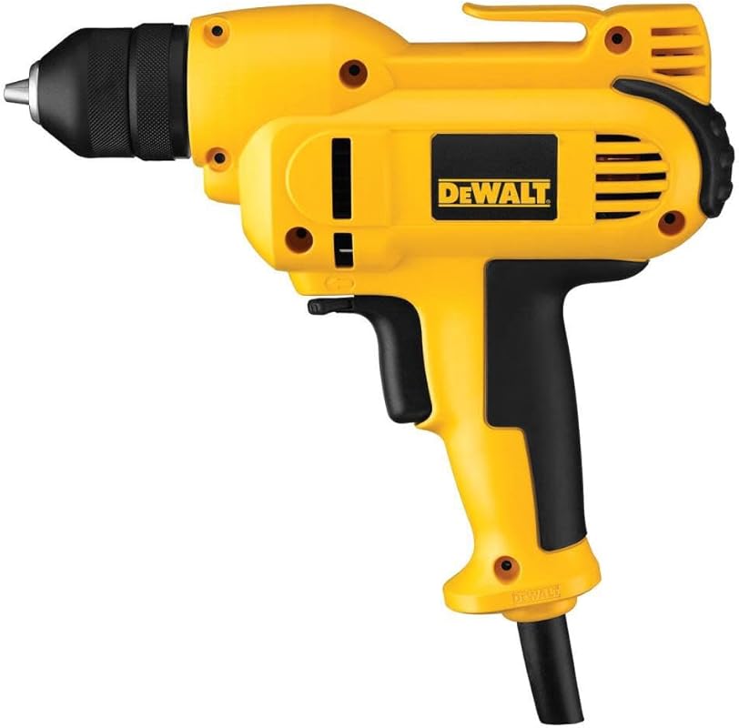 DEWALT 8.0-Amp Corded Drill with 3/8-Inch Chuck, Variable Speed Trigge
