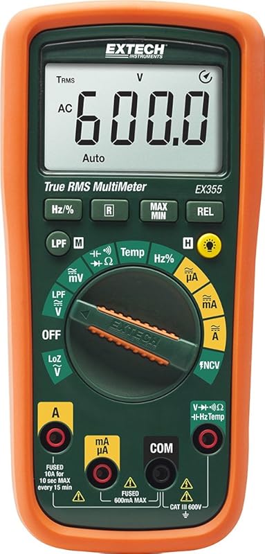 Extech EX355 True RMS 12-Function Multimeter featuring Non-Contact Vol