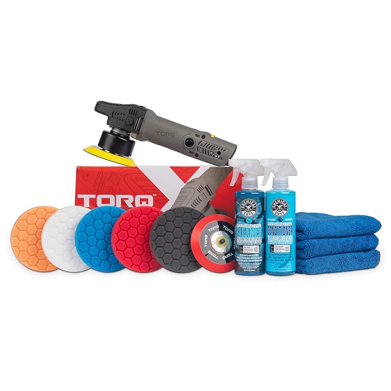 Chemical Guys TORQX Random Orbital Polisher Complete 12-Piece Car Deta