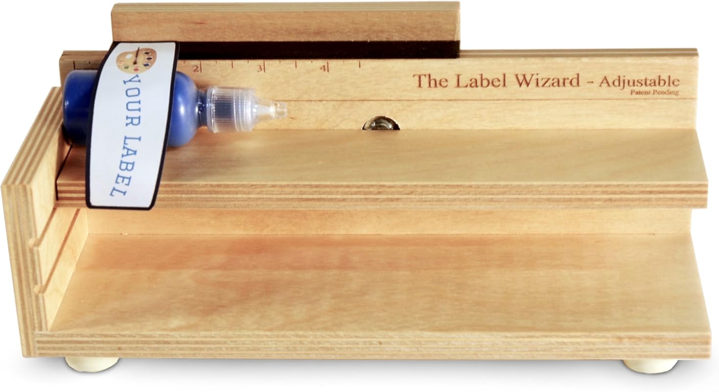 The Label Wizard Adjustable Manual Label Applicator Tool for Jars, Bot