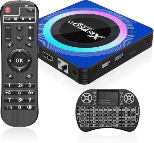 Android 13.0 8K Smart TV Box, 4GB 64GB, Quad-Core, Dual WiFi, with Min