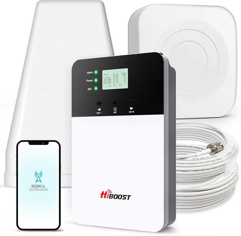 Cell Phone Signal Booster for Home, Office, RV: 8000 sq ft, Boosts 5G 