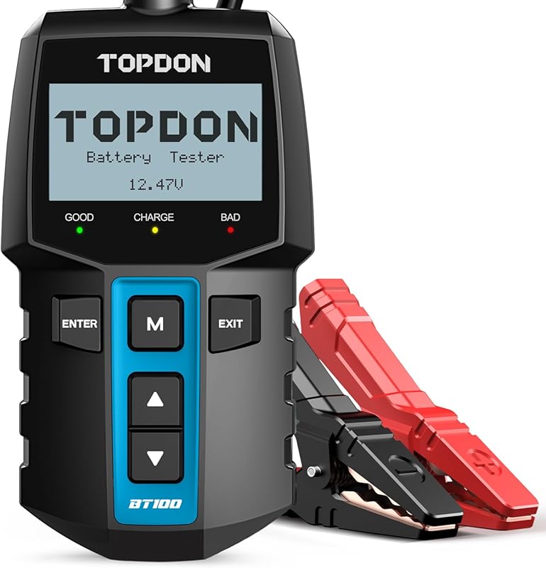 TOPDON BT100 Digital 12V Car Battery & Load Tester, Analyzing Cranking