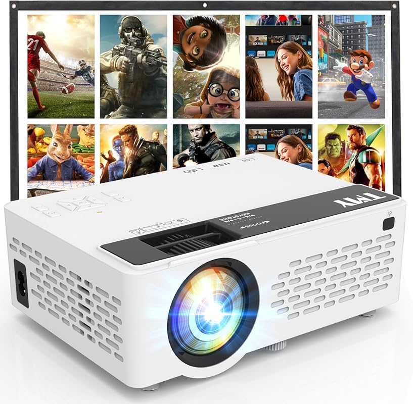 TMY 1080P Full HD Portable Mini Projector with Upgraded Bluetooth and 