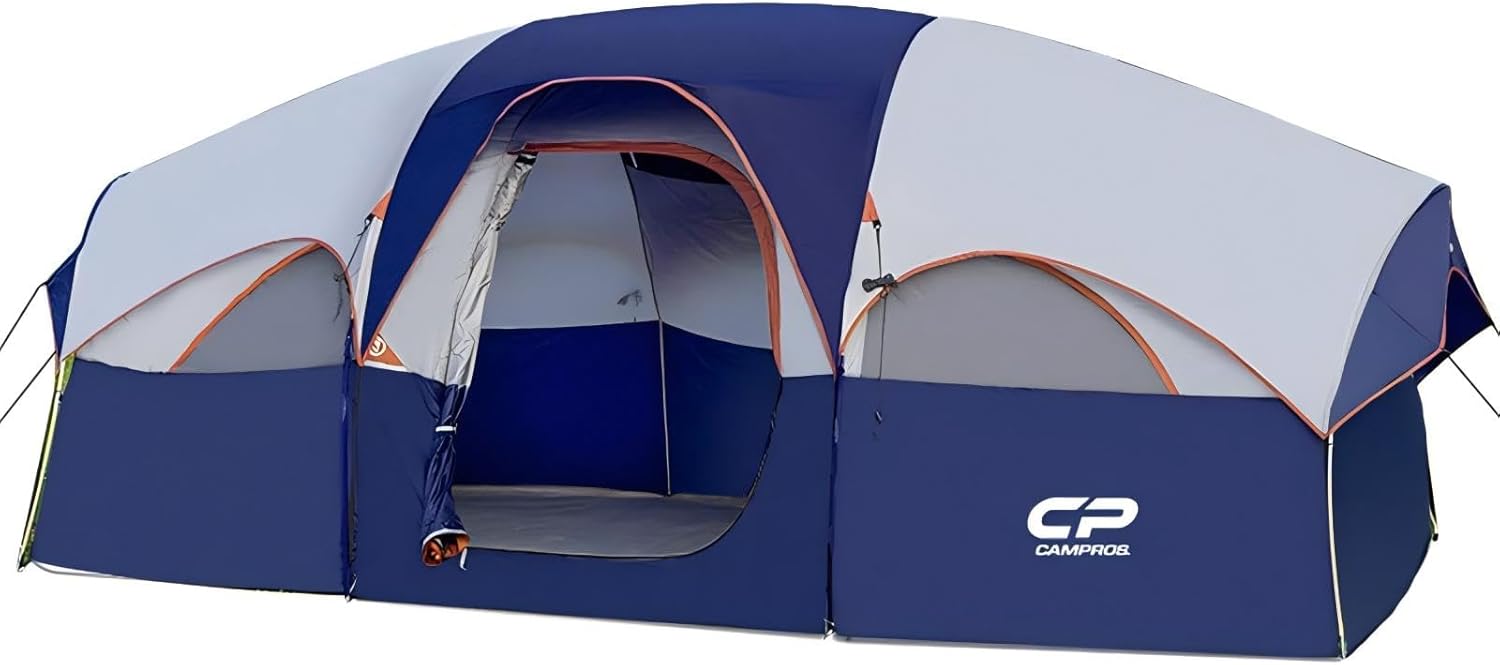 CAMPROS CP 8 Person Weather Resistant Family Camping Tent with Divider