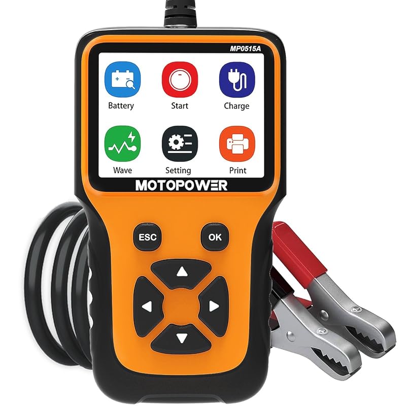 MOTOPOWER MP0515A 12V Car Battery Load Tester for Automotive Cranking 