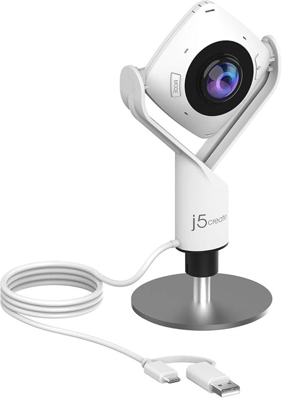 j5create JVCU360 360-Degree 1080P HD Meeting Webcam with High-Fidelity