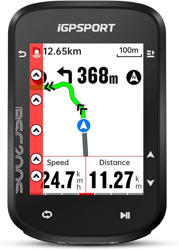 iGPSPORT BSC200S Wireless GPS Bike Computer: Route Navigation, 2.4'' S