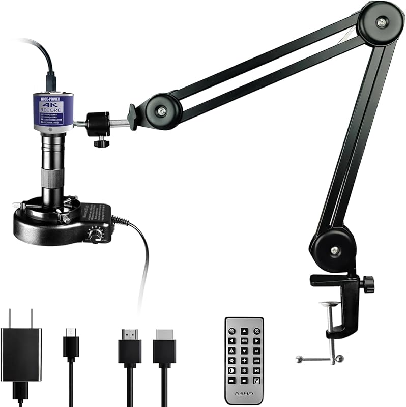 NICE-POWER 48MP 4K HDMI USB Industrial Soldering Microscope, 150X, Fol