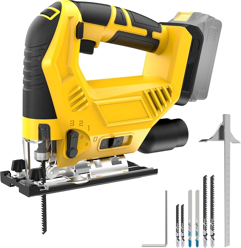 Cordless Brushless Jigsaw, DeWalt 20V MAX Compatible, Variable Speed, 