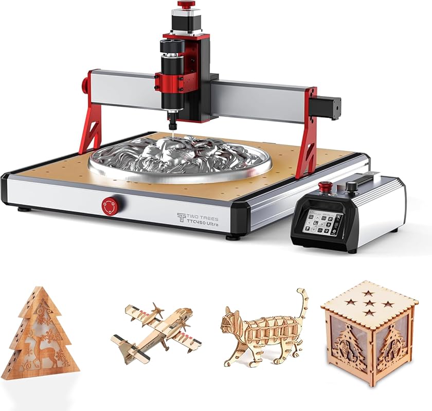 TTC 450 Ultra Desktop All-Metal CNC Router, 500W Spindle, 3.5