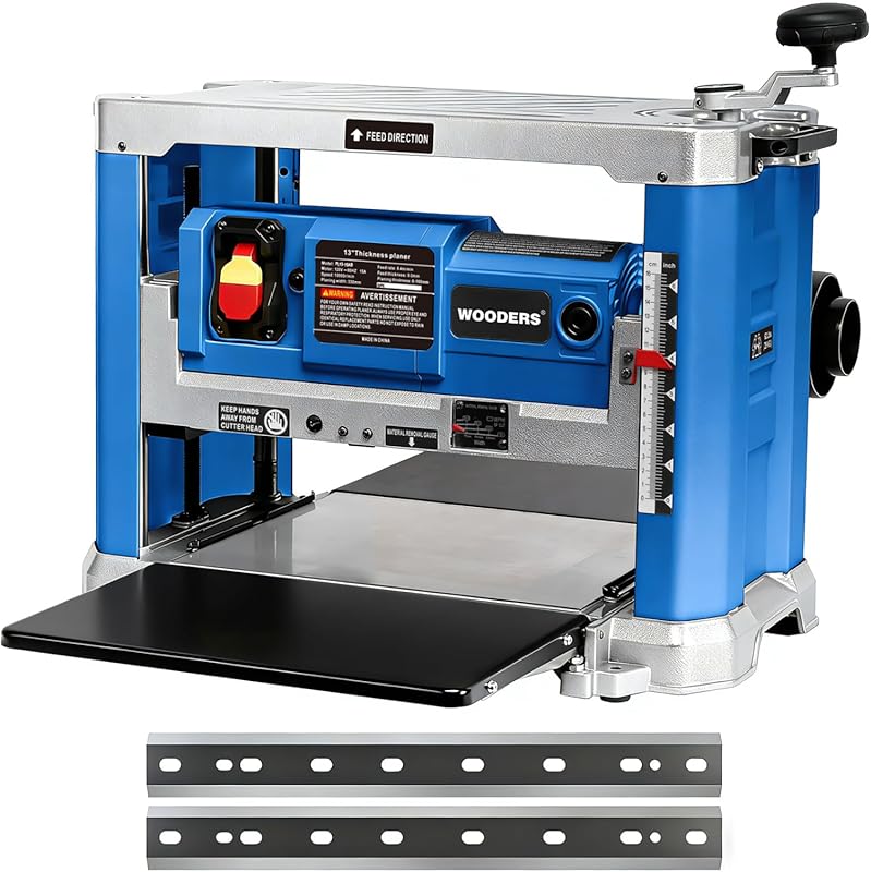 13-Inch Thickness Planer: 15-Amp, Dual-Blade Cutterhead, All Copper Mo